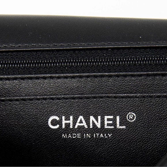 Chanel Lambskin Chevron Square Mini Flap Bag Black SHW - Picture 15 of 15